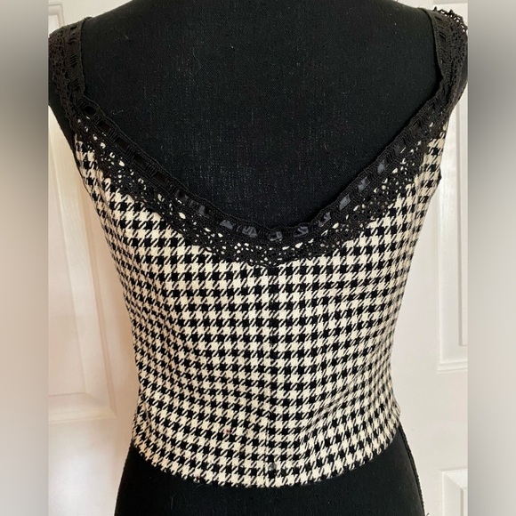 Vintage Tracy Feith Houndstooth Tank Top - Picture 8 of 10